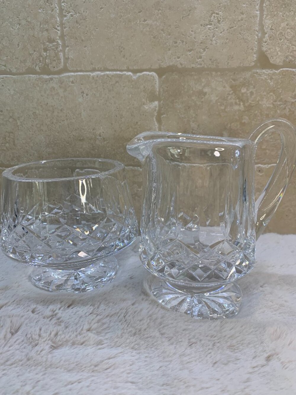 Waterford Creamer and Sugar Bowl Set Vintage